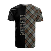MacLeod of Harris Weathered Tartan T-Shirt Half of Me - Cross Style